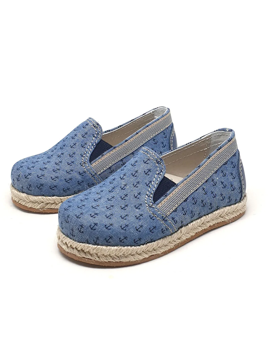 Baptismal Baby shoe Espadrille-Boy-TONY blue