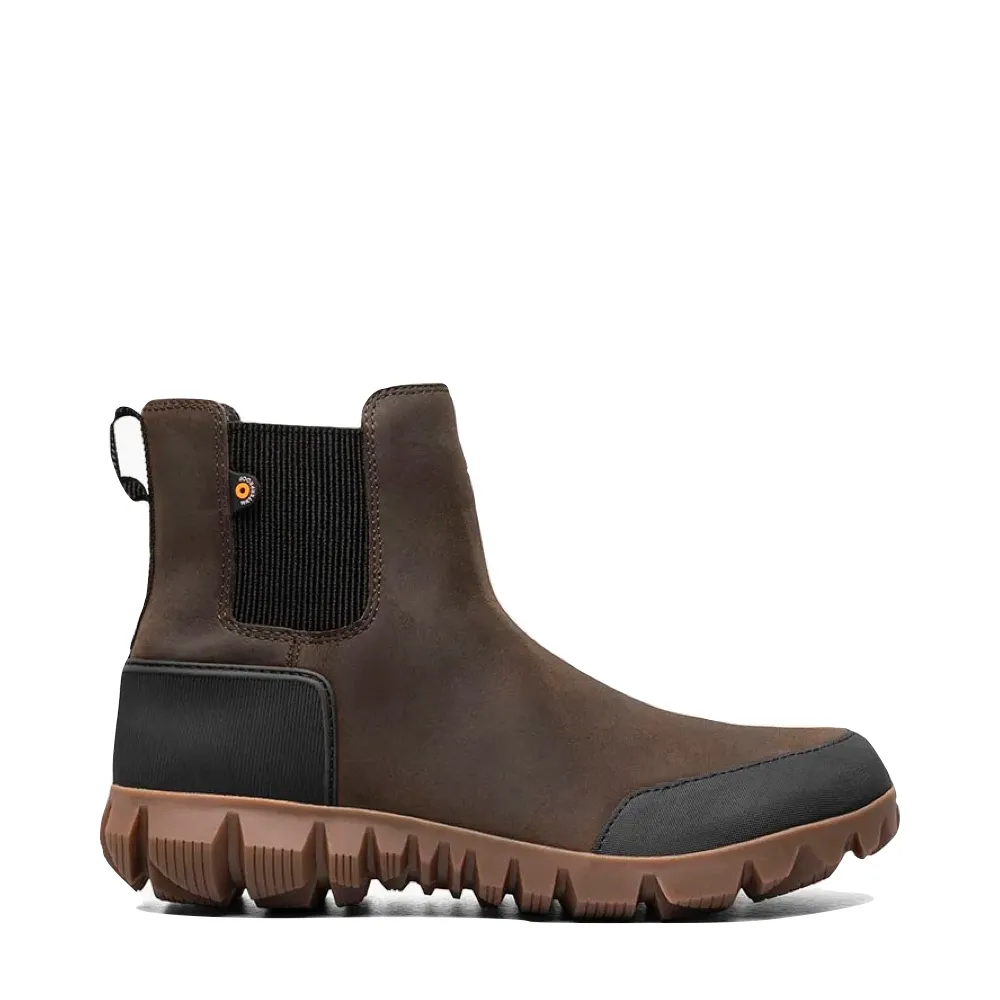 Bogs Men's Arcata Urban Pull On Waterproof Chelsea Boot in Chocolate