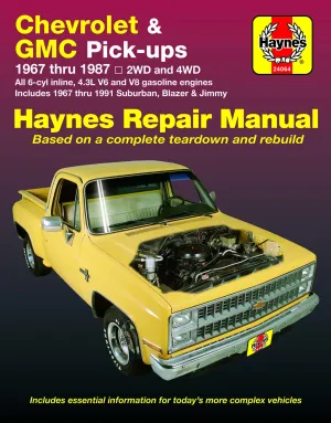 Chevy & GMC 4 3L & V* Pick-ups (67-87) & Suburban, Blazer & Jimmy (67-91) Haynes Repair Manual