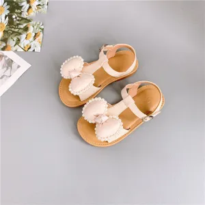 Children's Fashion Girls Casual Sandals with Bowknot & Velcro – Stylish, Comfortable Kids Shoes for Summer