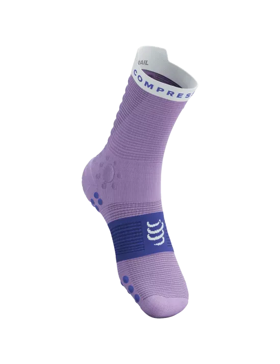 Compressport Unisex's Pro Racing Socks v4.0 Trail - Lupine/Dazz Blue