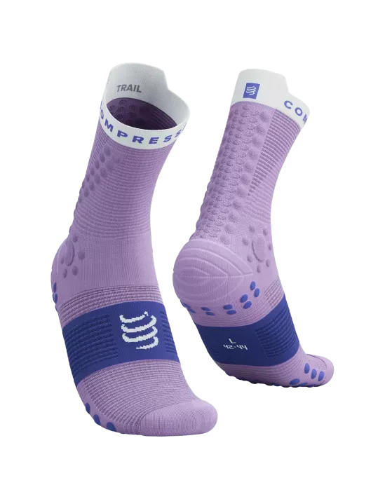 Compressport Unisex's Pro Racing Socks v4.0 Trail - Lupine/Dazz Blue