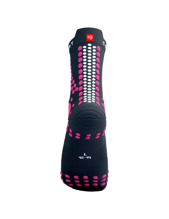 Compressport Unisex's Pro Racing Socks V4.0 Trail - Magnet/Magenta