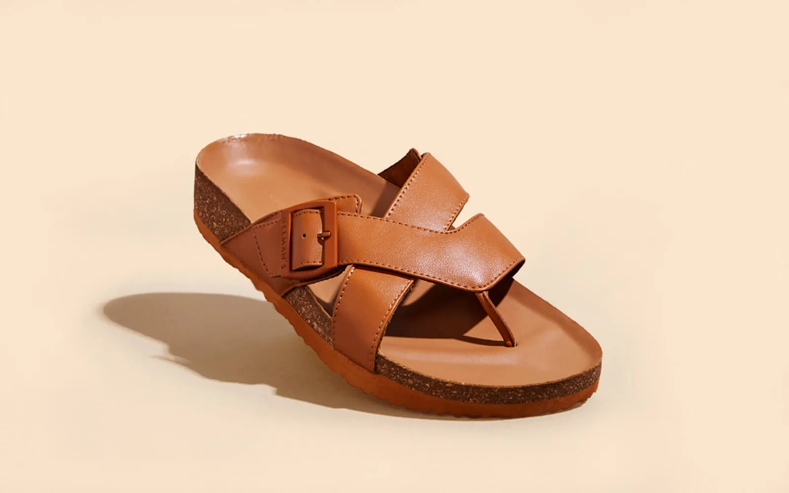 Cork Cross Strap Sandals