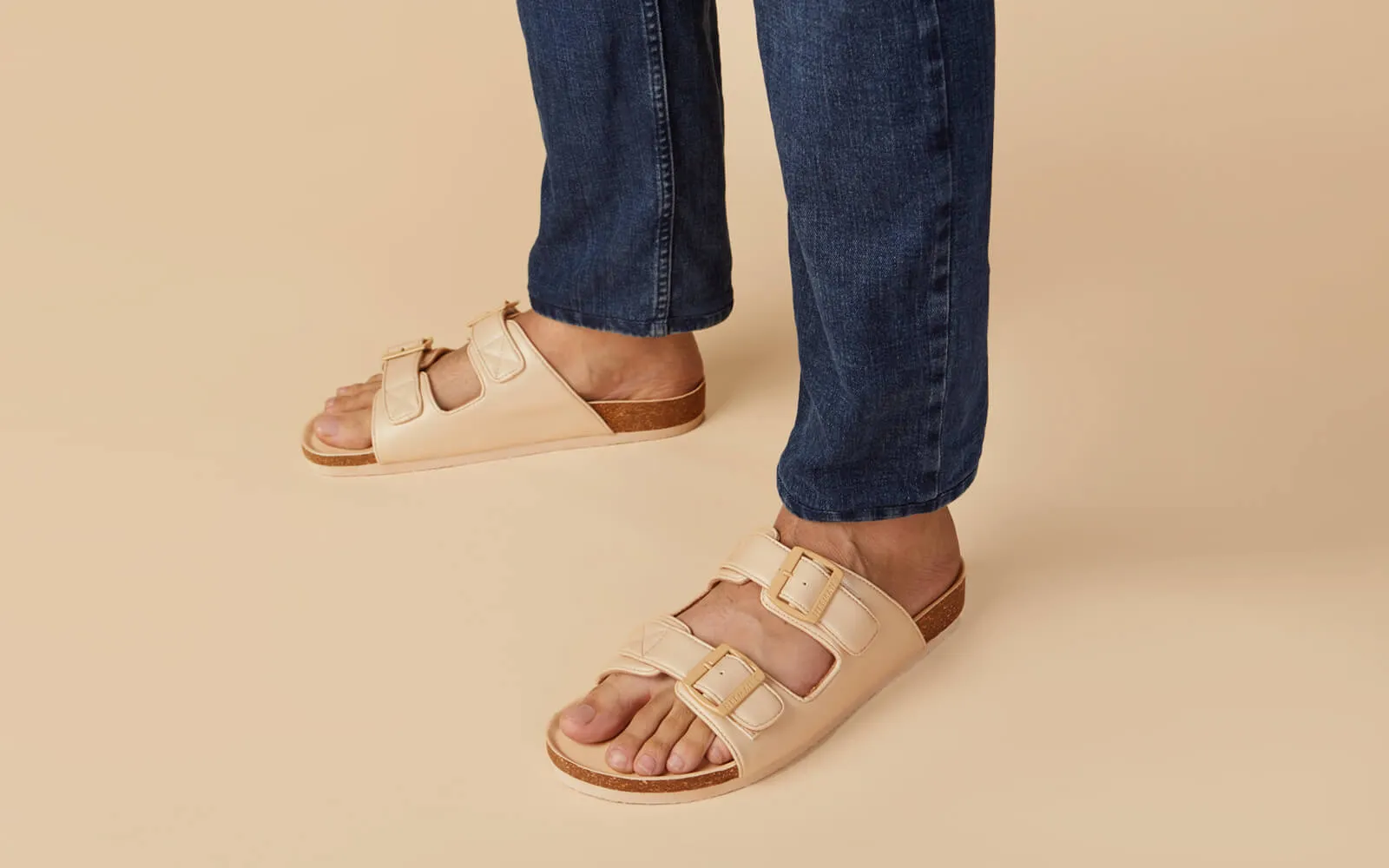 Cork Sandals : Rich Cream