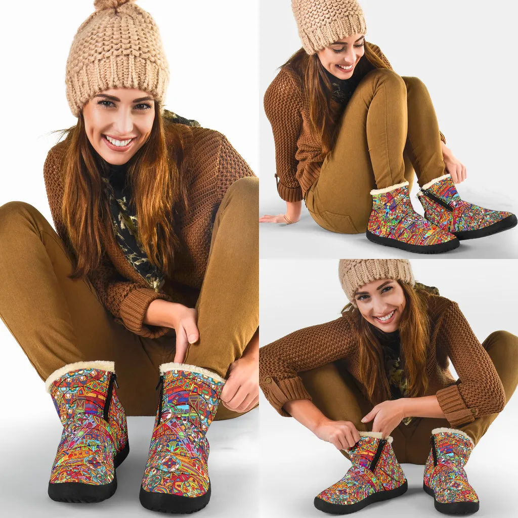 Infinite Mandala unisex Winter Boots | Lachlan Wardlaw