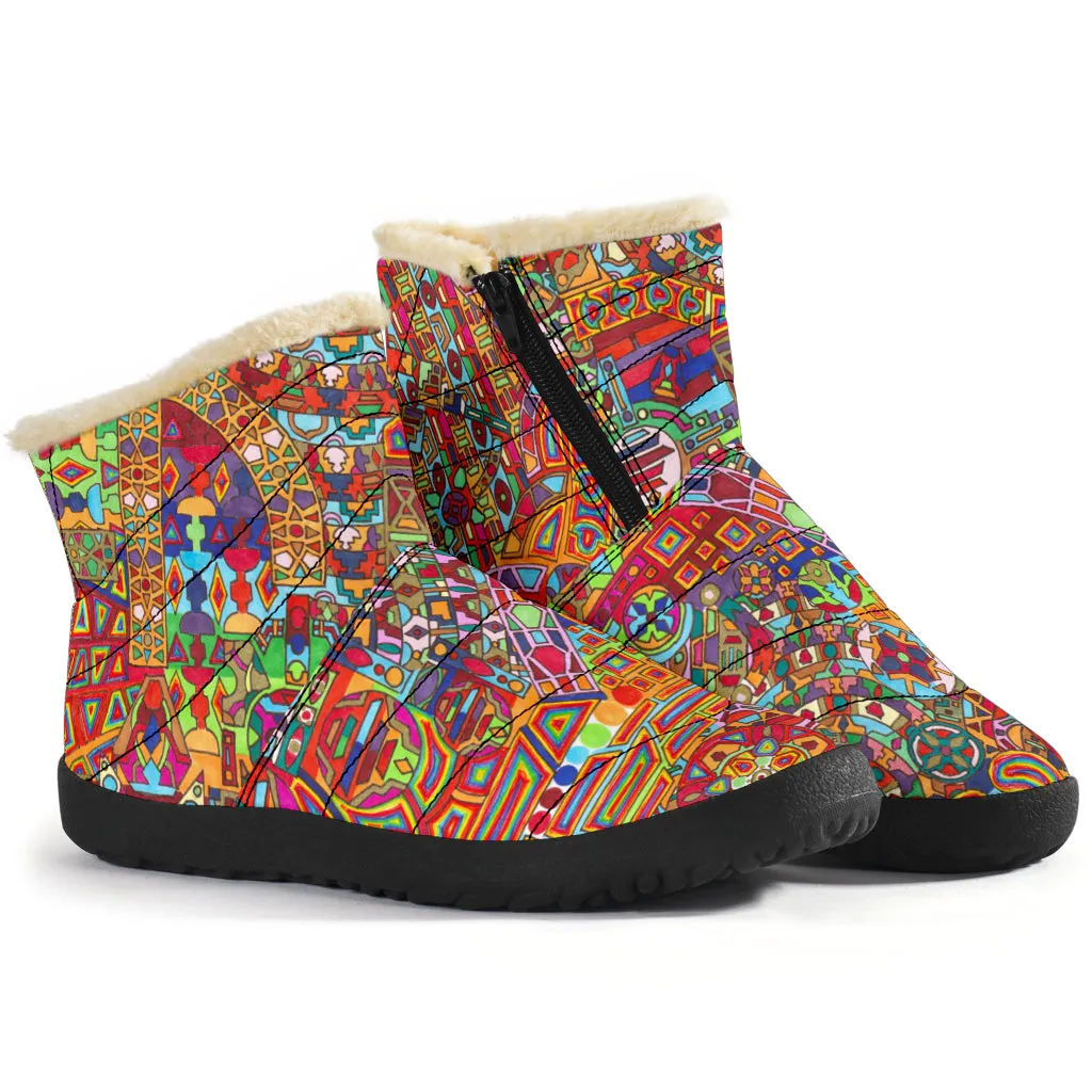 Infinite Mandala unisex Winter Boots | Lachlan Wardlaw