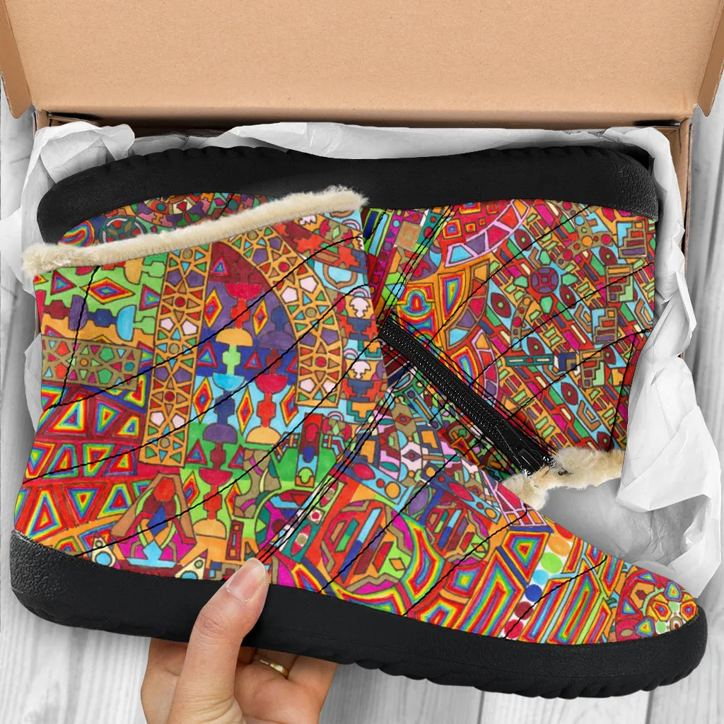 Infinite Mandala unisex Winter Boots | Lachlan Wardlaw