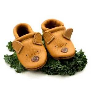 Leather Baby Shoes - Honey Bear Critter