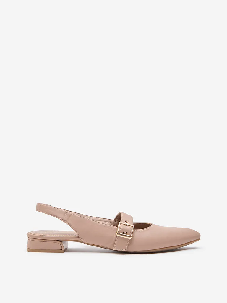 LUNA BLU Beige Slingback Shoes