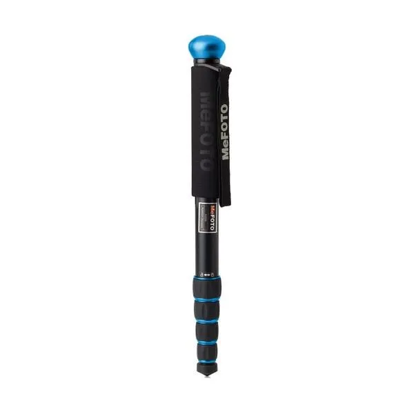 MeFOTO WalkAbout Monopod 5-Section Twist Lock Knob with Compass - Blue