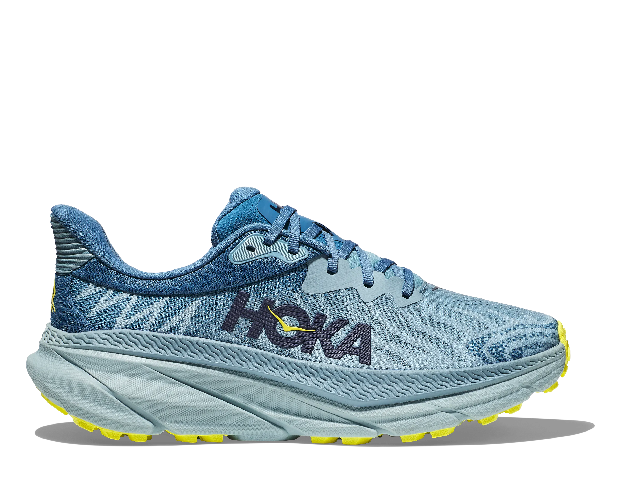 Men's Hoka Challenger 7 Color: Stone Blue / Evening Primrose