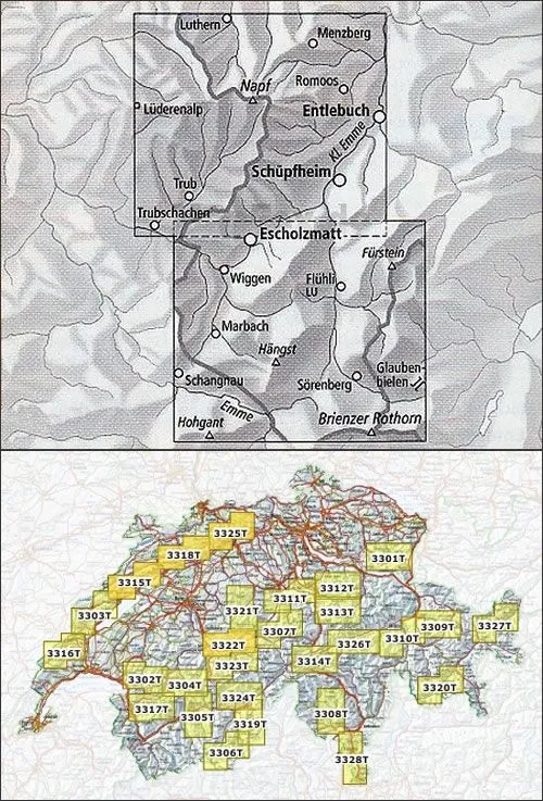 Napf - Sörenberg Walking Map 3321T