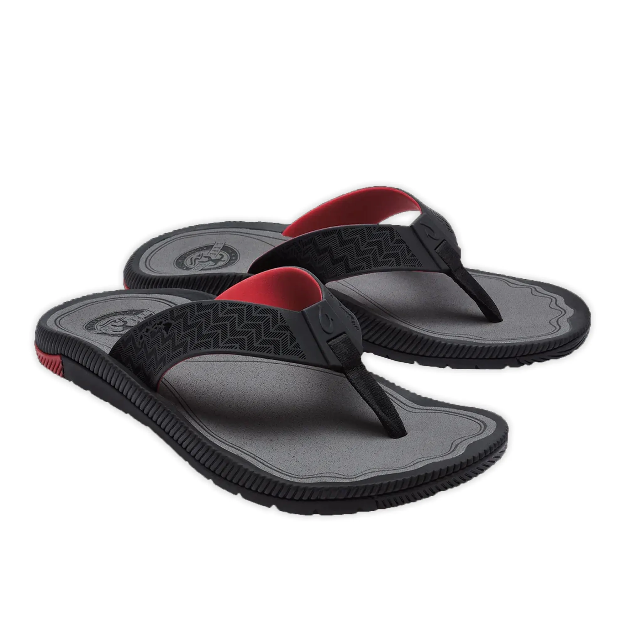 Olukai Men's "Awiki" Beach Sandals- Black