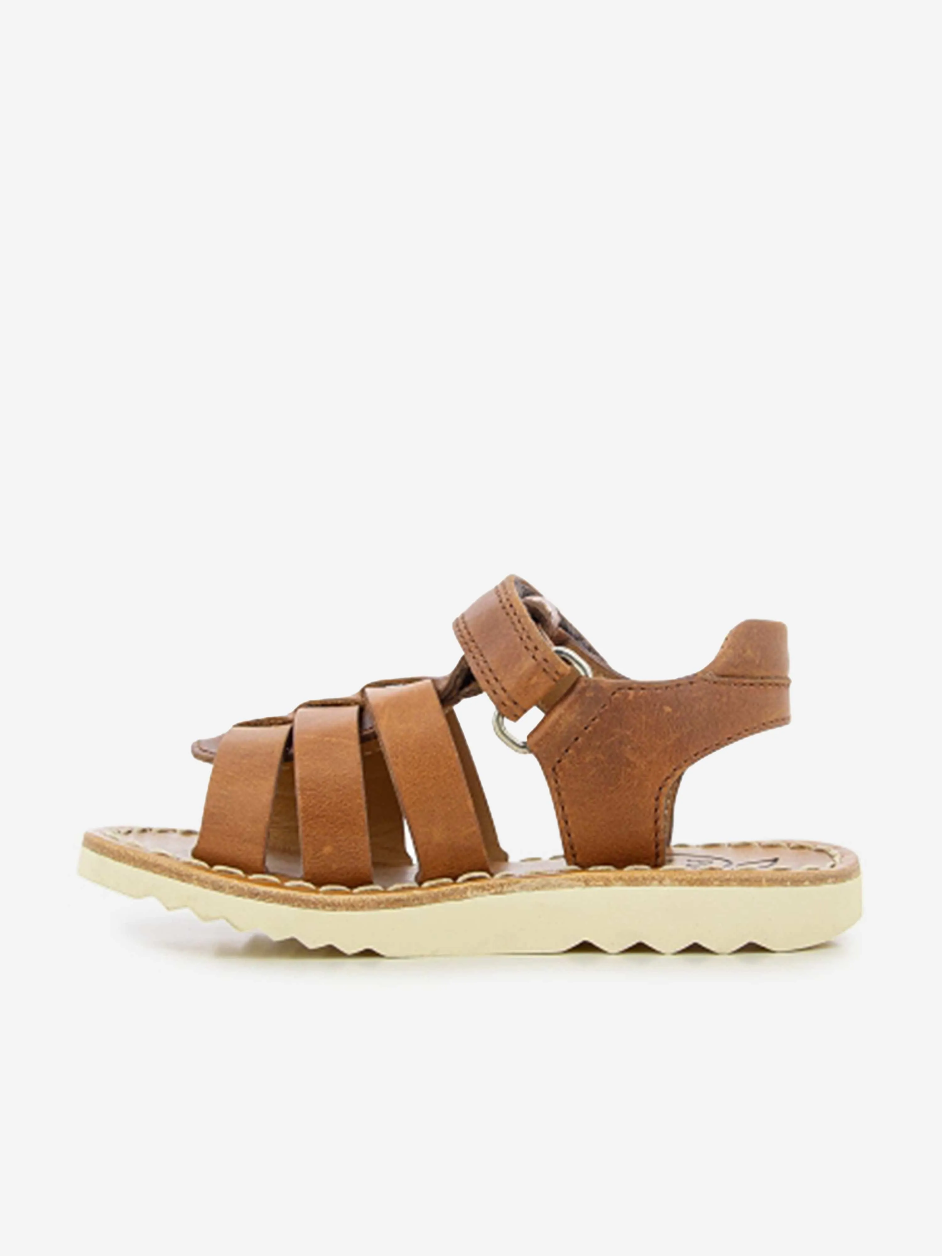 Pom D'Api Boys Leather Waff New Sandals in Brown