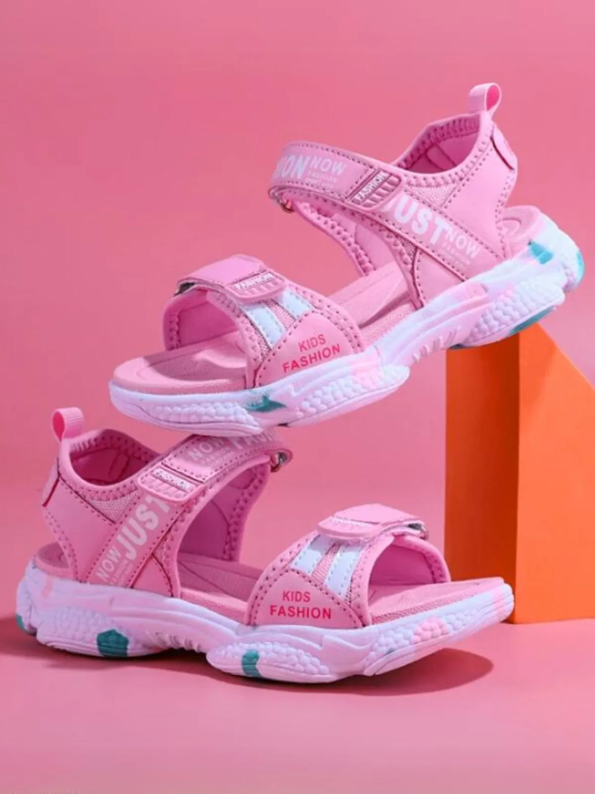 Stylish and Comfortable Girls' Pink Sports Sandals By Liv and Mia