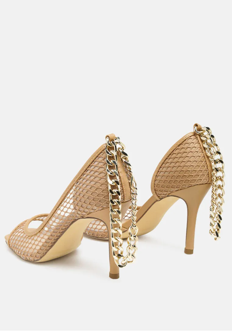 Sugar Stick Jewel Mesh Stiletto Sandals