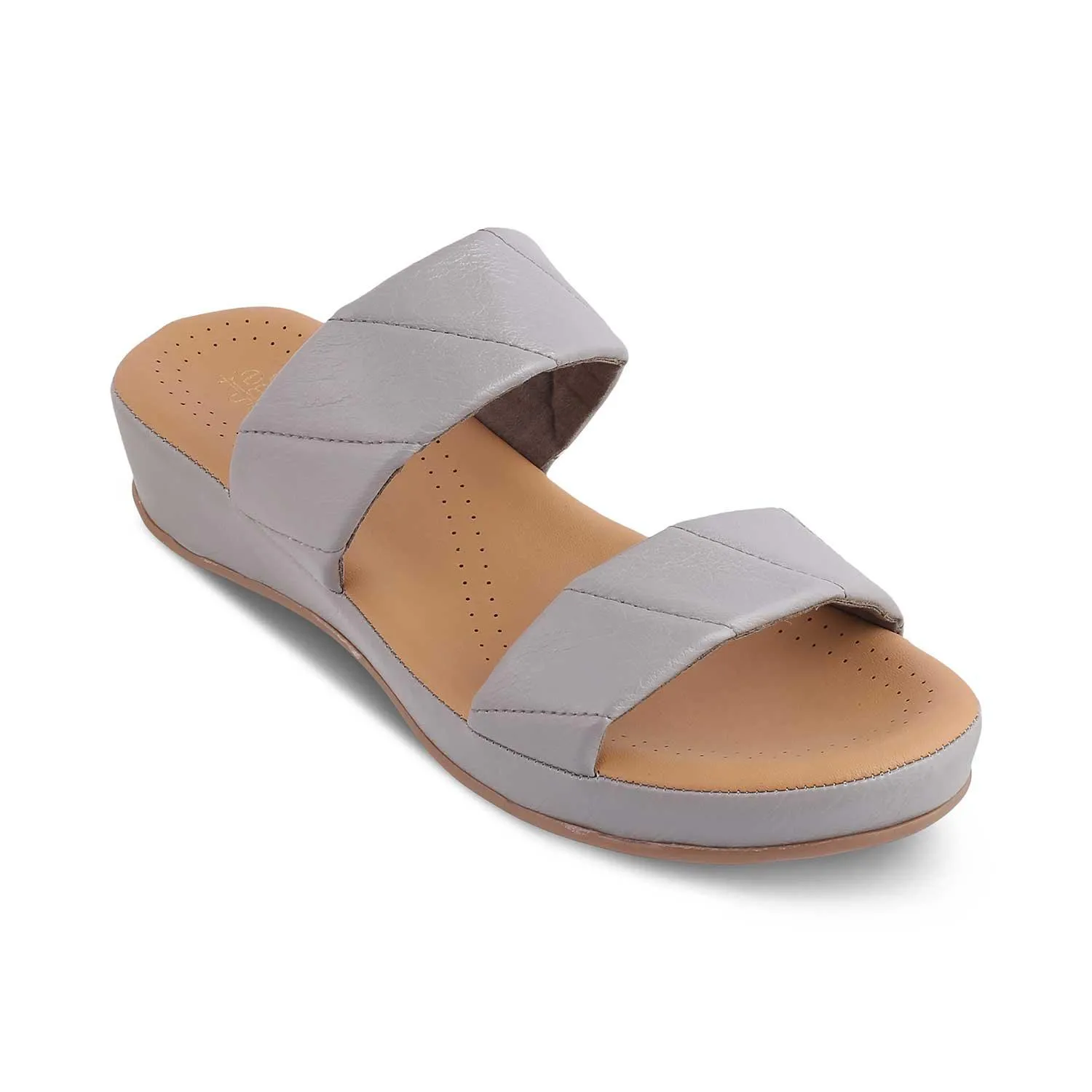 The Vacks Grey Women's Casual Wedge Sandals Tresmode