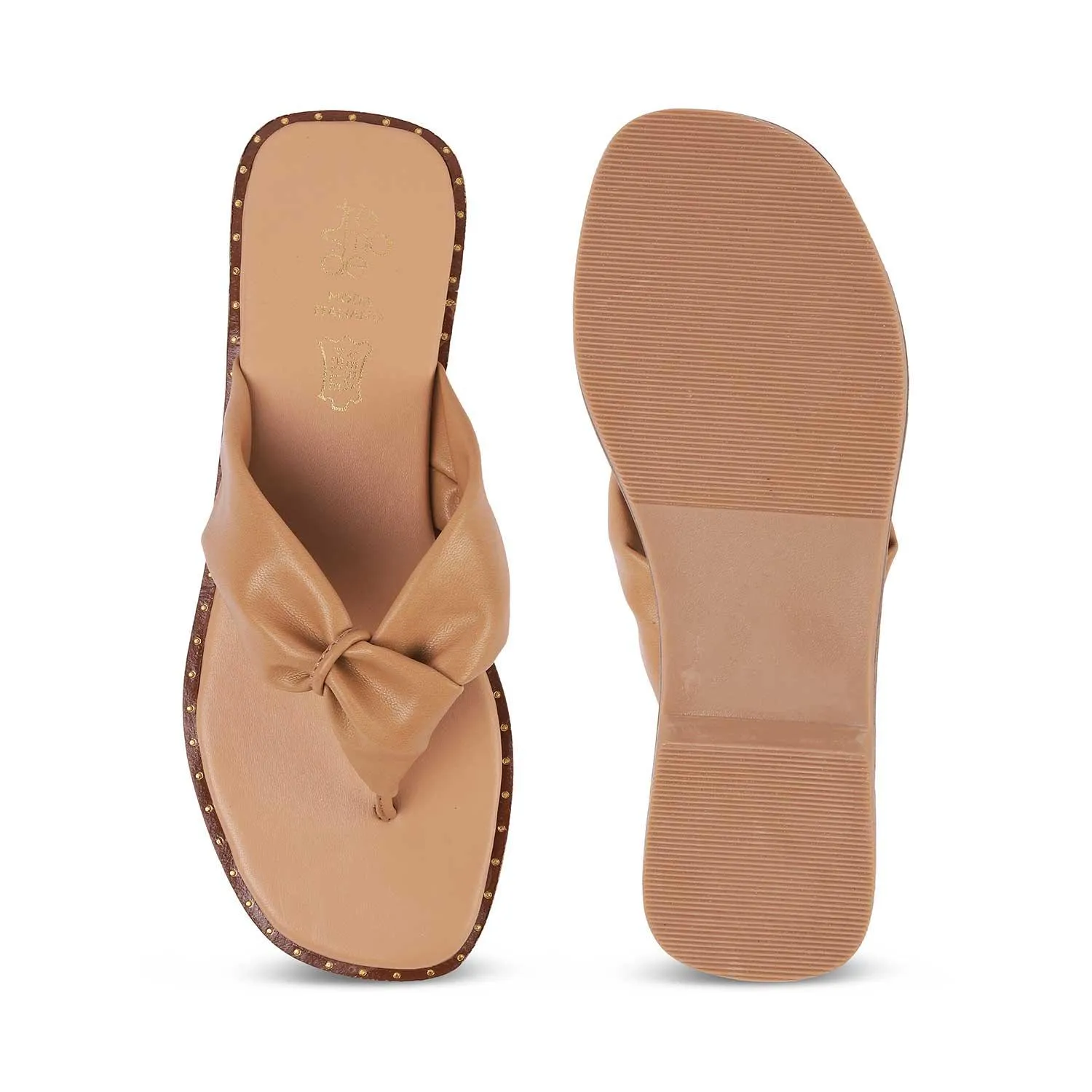 Tresmode Tie Tan Women's Casual Flats