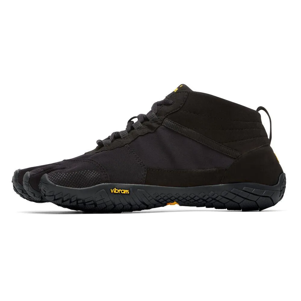 Vibram V-Trek Mens Mega Grip Five Fingers Walking Hiking Trek Trainers Shoes - Black/Black