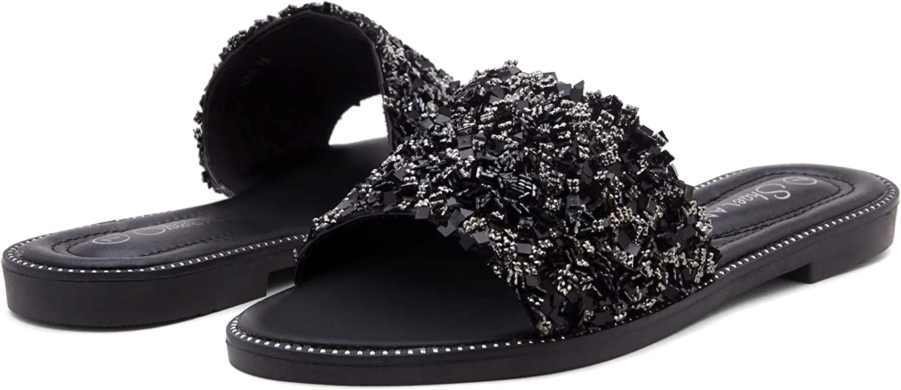 Women's Open Toe Rhinestone Flat Sandals